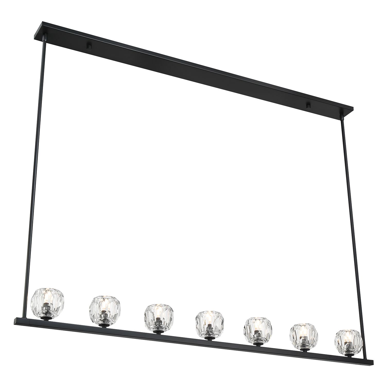 Crystorama Aragon 56'' LED Matte Black Linear Chandelier
