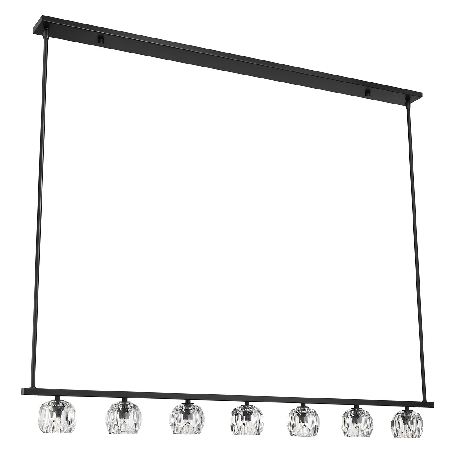 Crystorama Aragon 56'' LED Matte Black Linear Chandelier