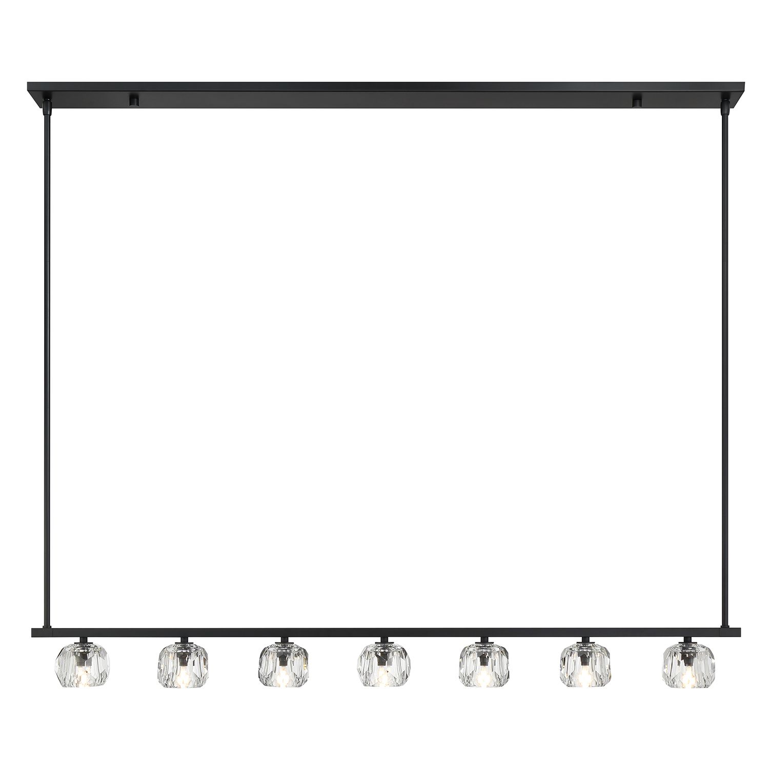 Crystorama Aragon 56'' LED Matte Black Linear Chandelier