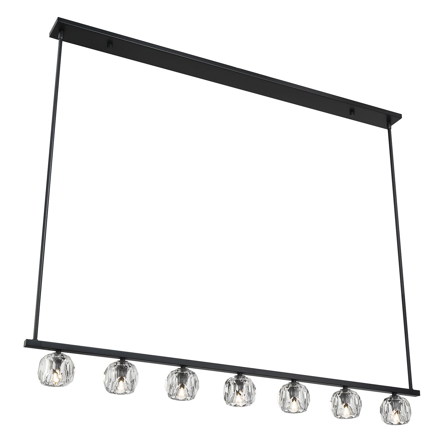 Crystorama Aragon 56'' LED Matte Black Linear Chandelier