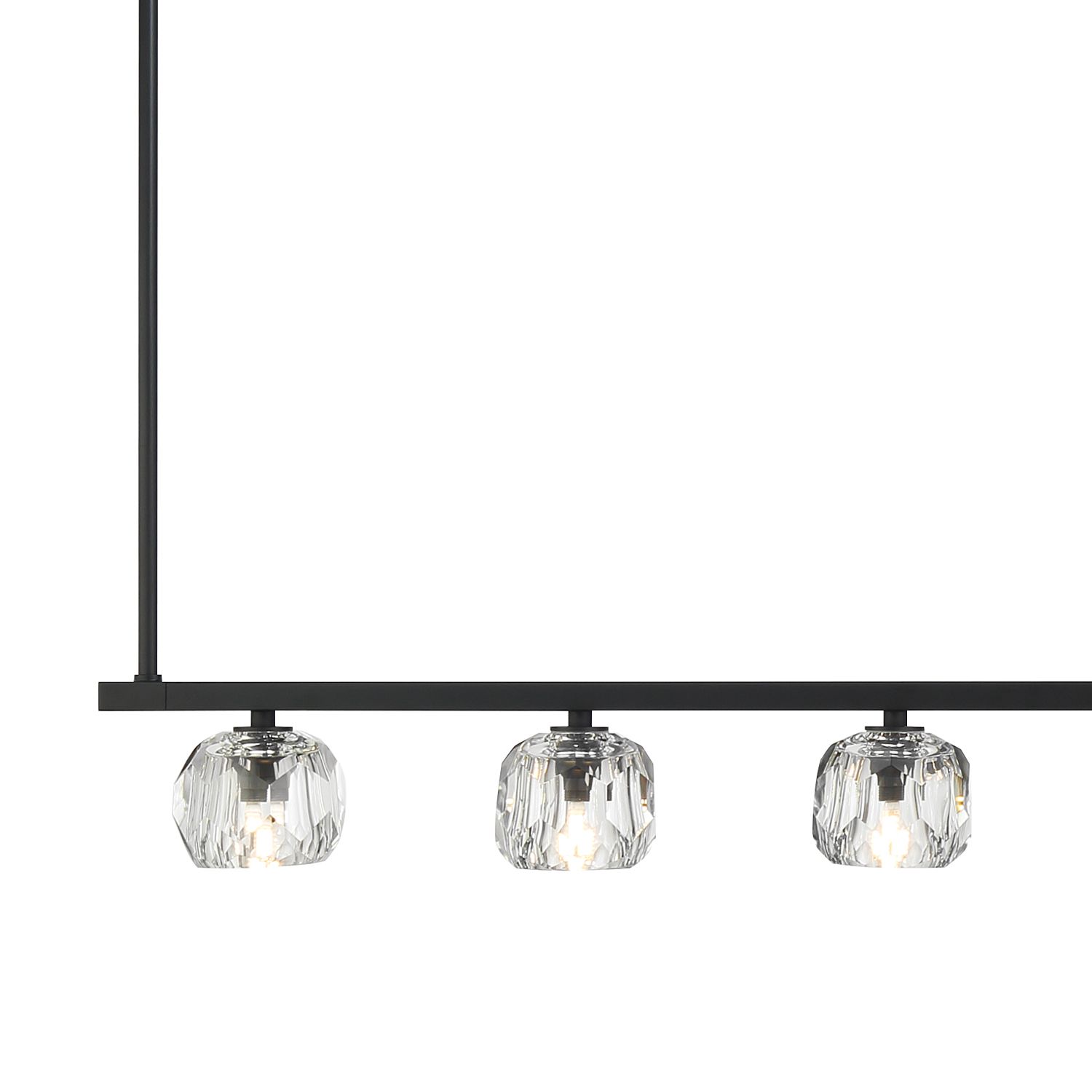 Crystorama Aragon 56'' LED Matte Black Linear Chandelier