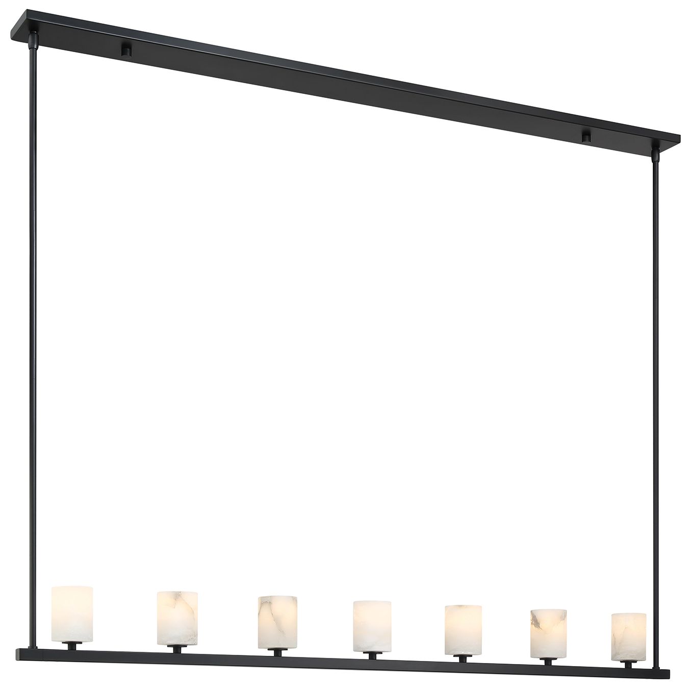 Crystorama Aragon 56'' LED Matte Black Linear Chandelier