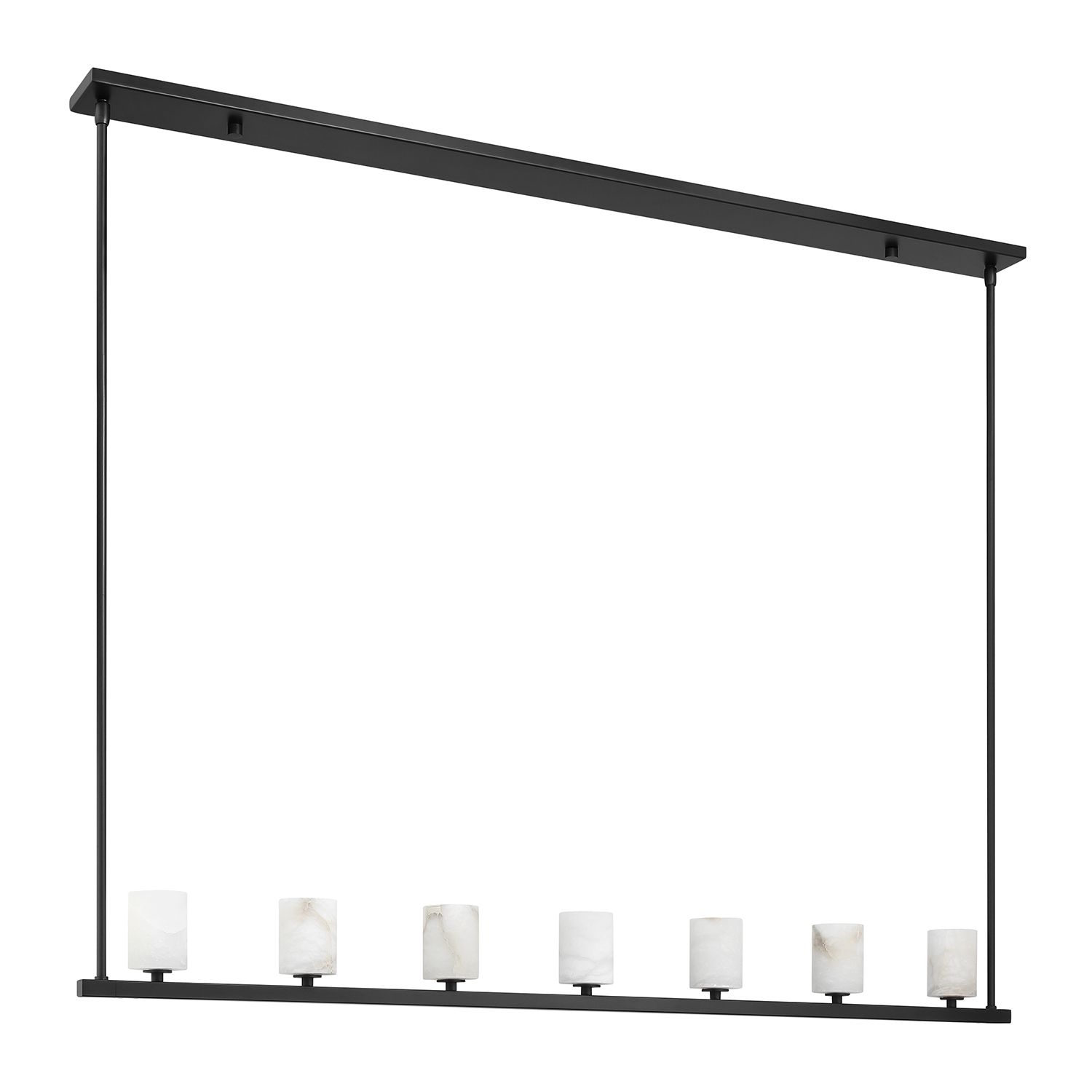 Image 3 Crystorama Aragon 56'' LED Matte Black Linear Chandelier more views