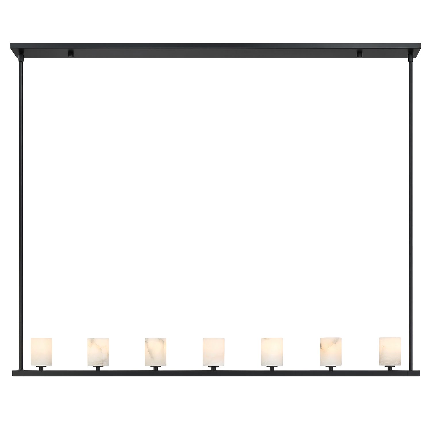 Image 4 Crystorama Aragon 56'' LED Matte Black Linear Chandelier more views