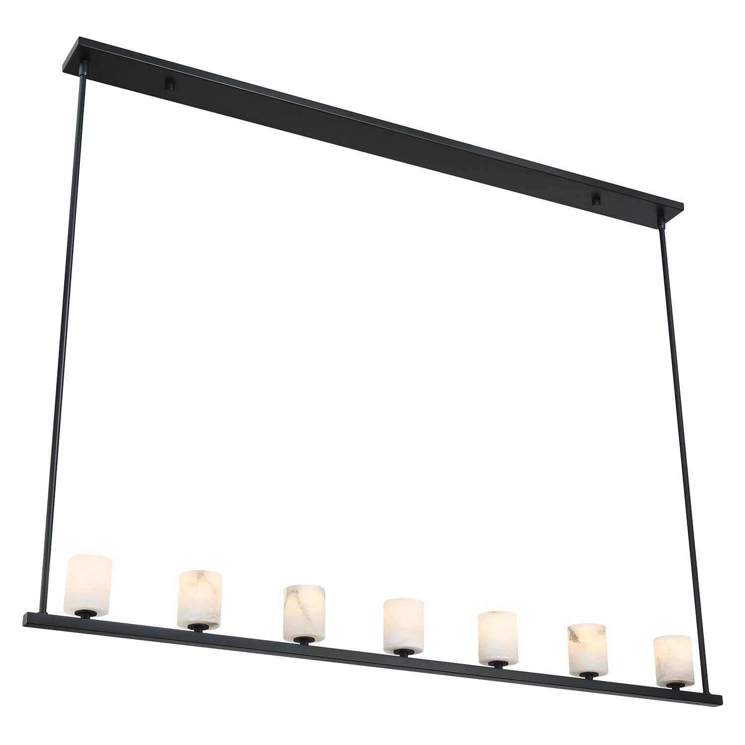 Image 5 Crystorama Aragon 56'' LED Matte Black Linear Chandelier more views