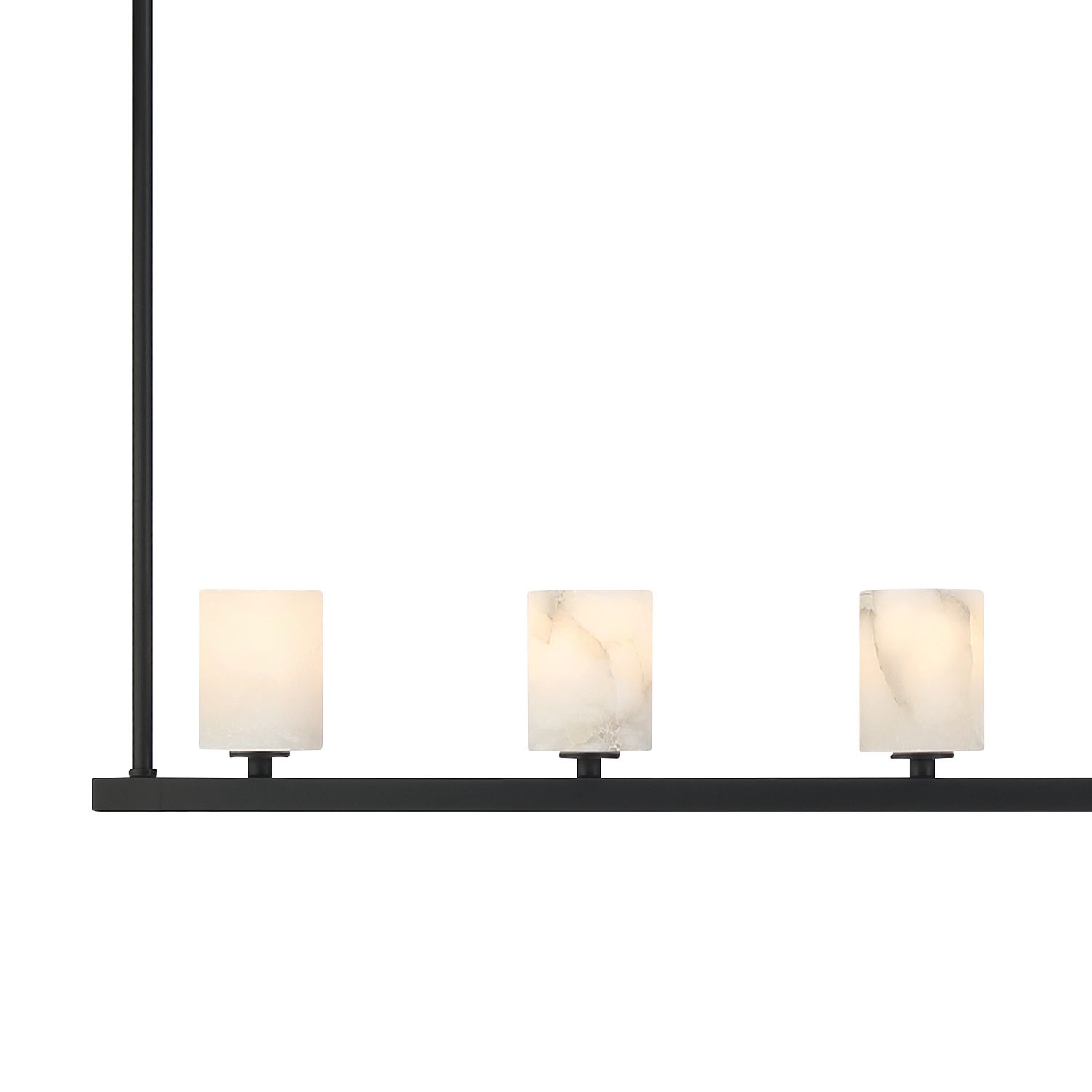 Image 6 Crystorama Aragon 56'' LED Matte Black Linear Chandelier more views
