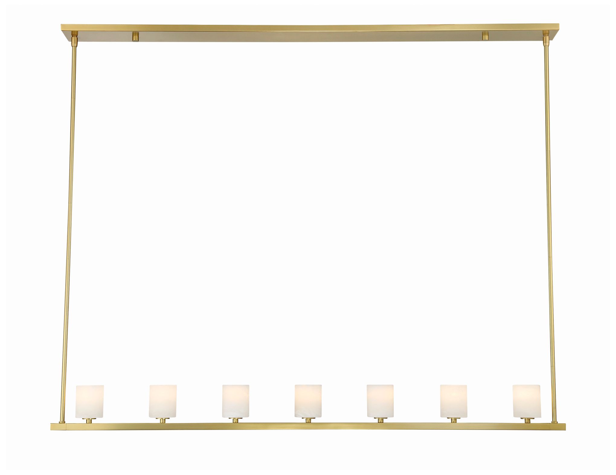 Crystorama Aragon 56'' LED Soft Brass Linear Chandelier