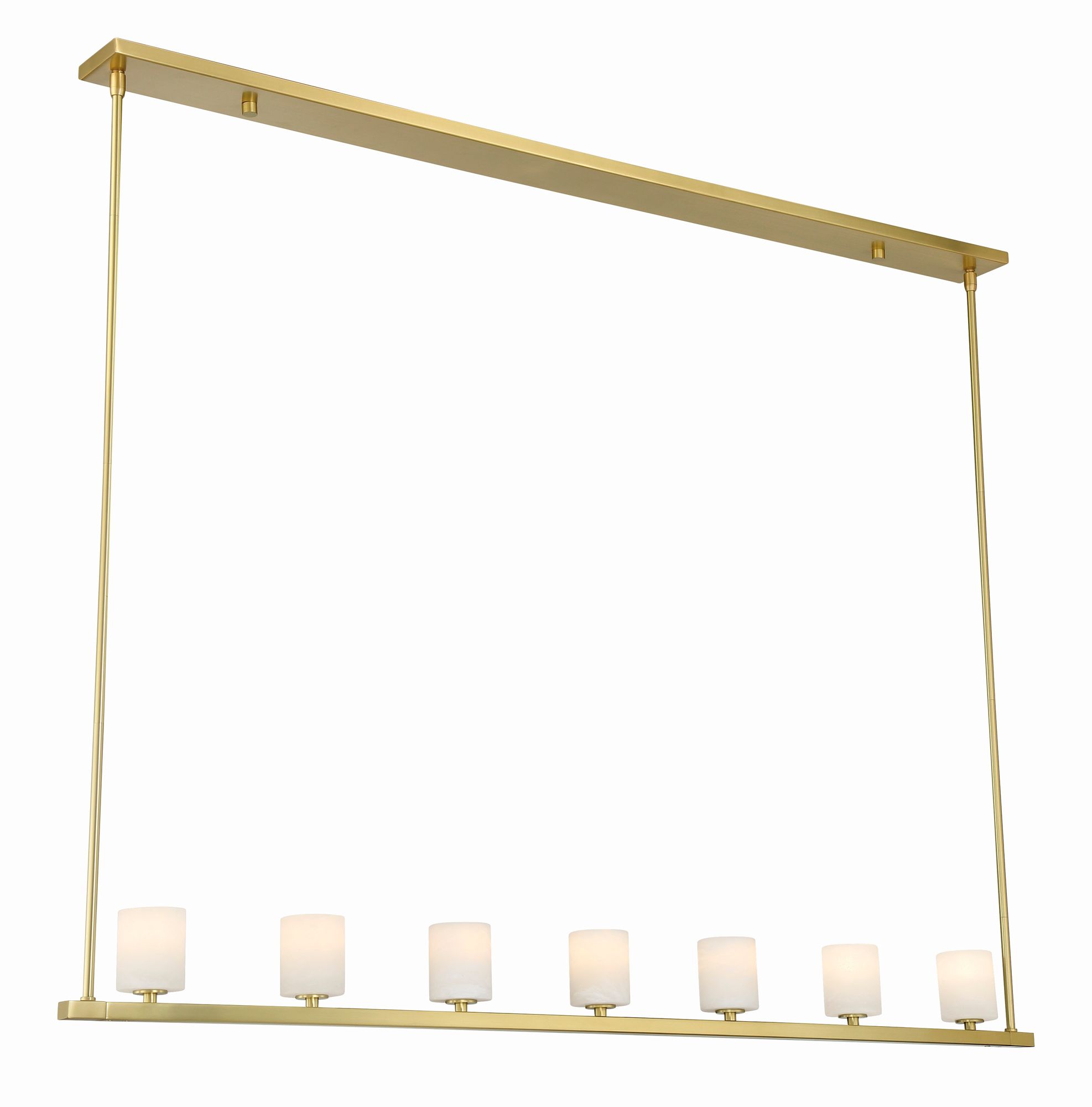 Image 2 Crystorama Aragon 56'' LED Soft Brass Linear Chandelier more views