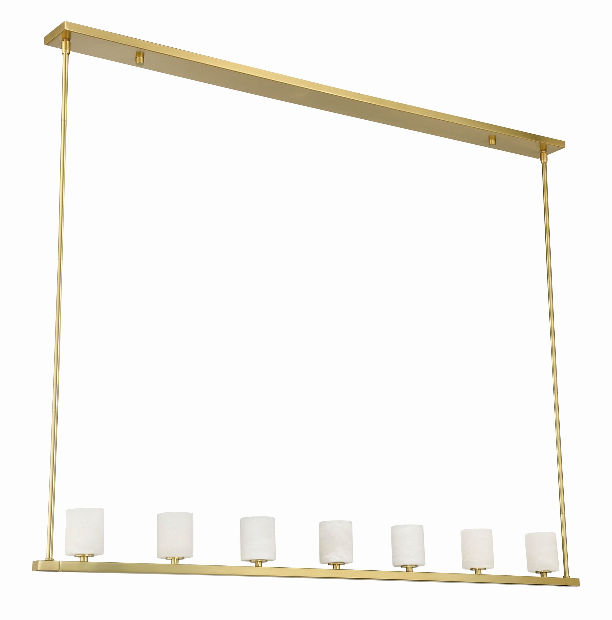 Image 3 Crystorama Aragon 56'' LED Soft Brass Linear Chandelier more views
