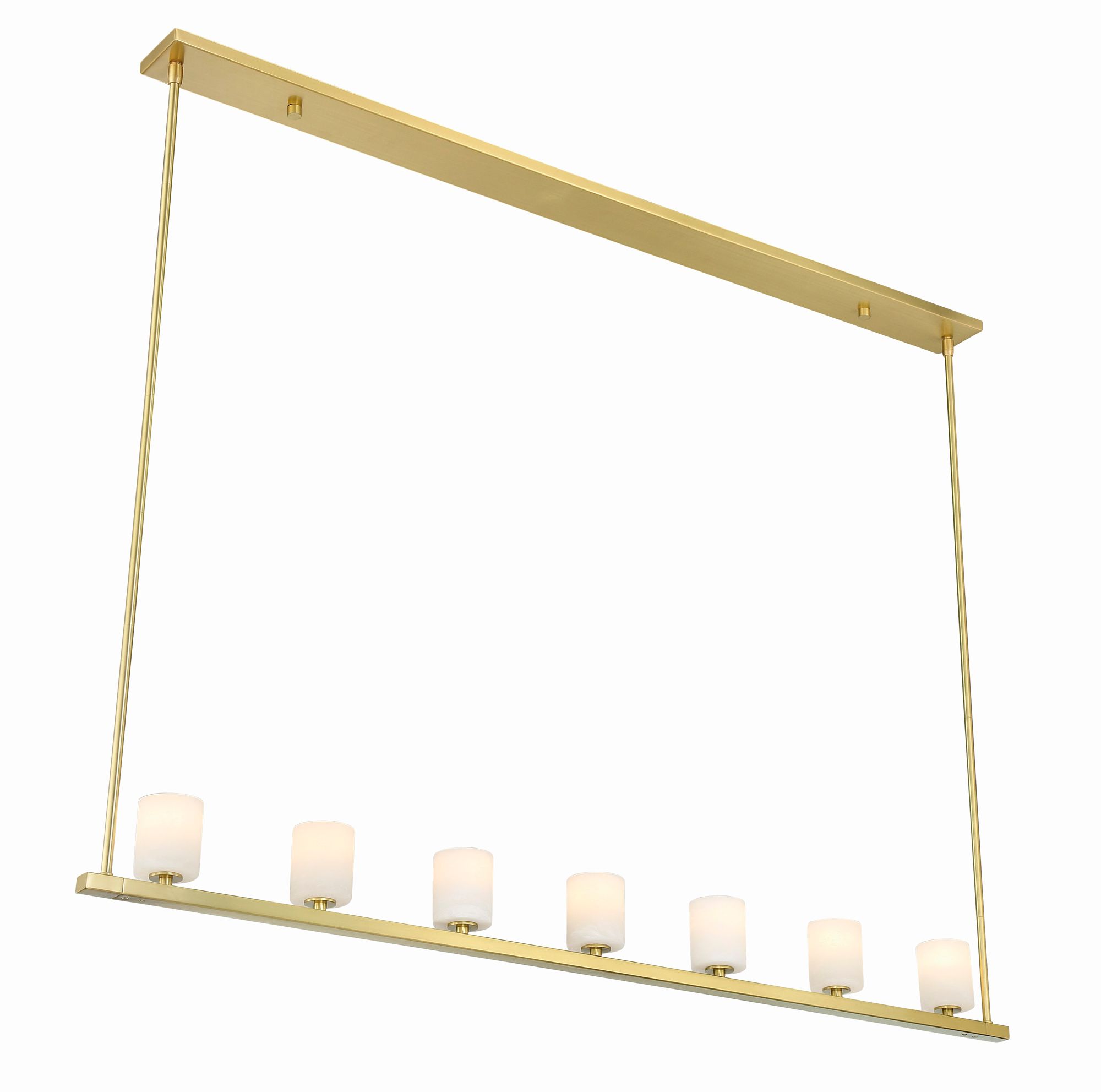Image 4 Crystorama Aragon 56'' LED Soft Brass Linear Chandelier more views