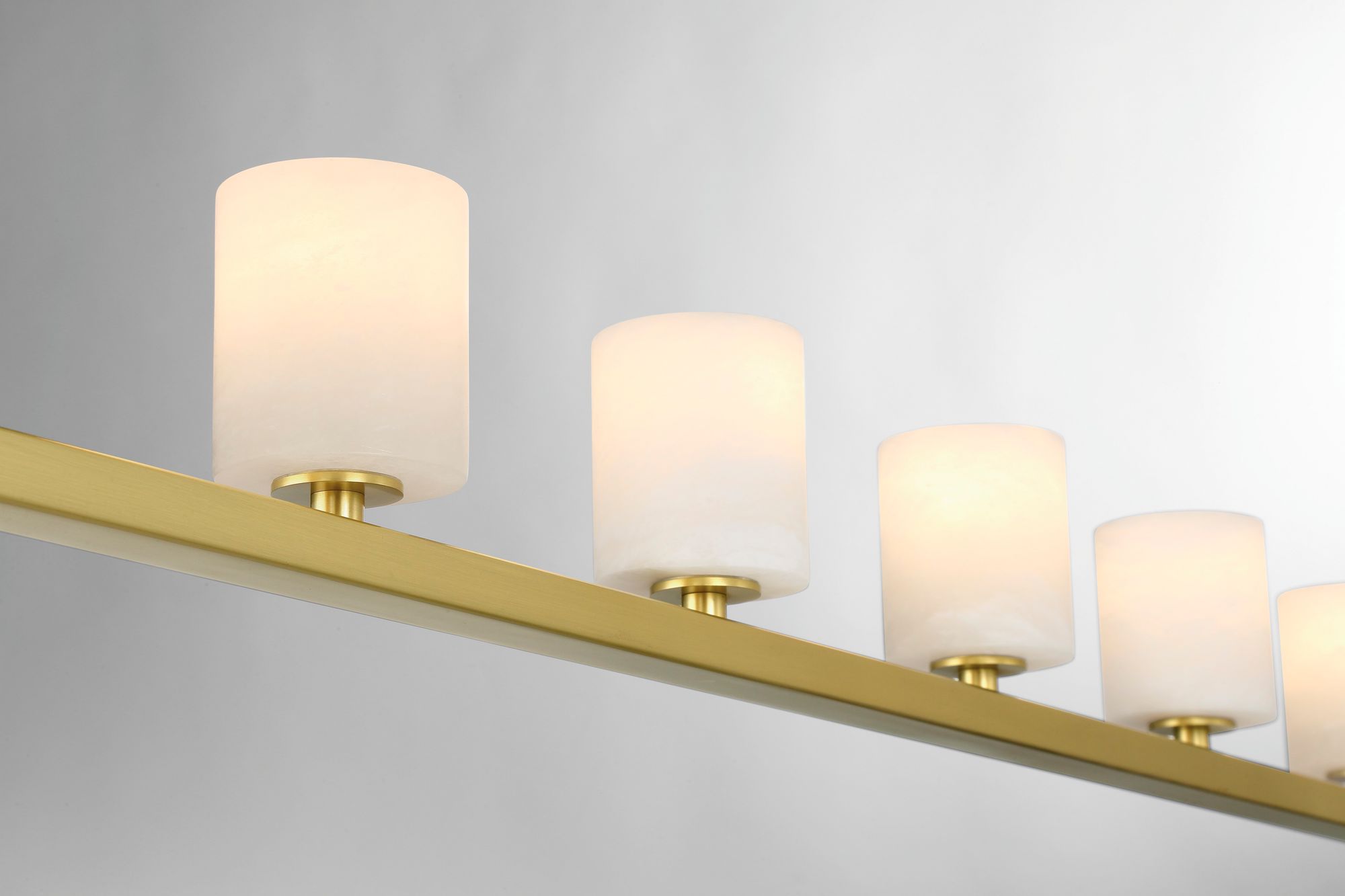 Image 5 Crystorama Aragon 56'' LED Soft Brass Linear Chandelier more views