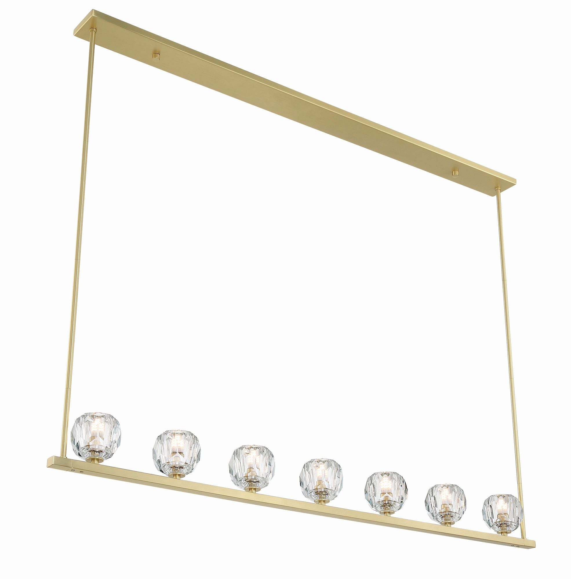 Image 2 Crystorama Aragon 56'' LED Soft Brass Linear Chandelier more views