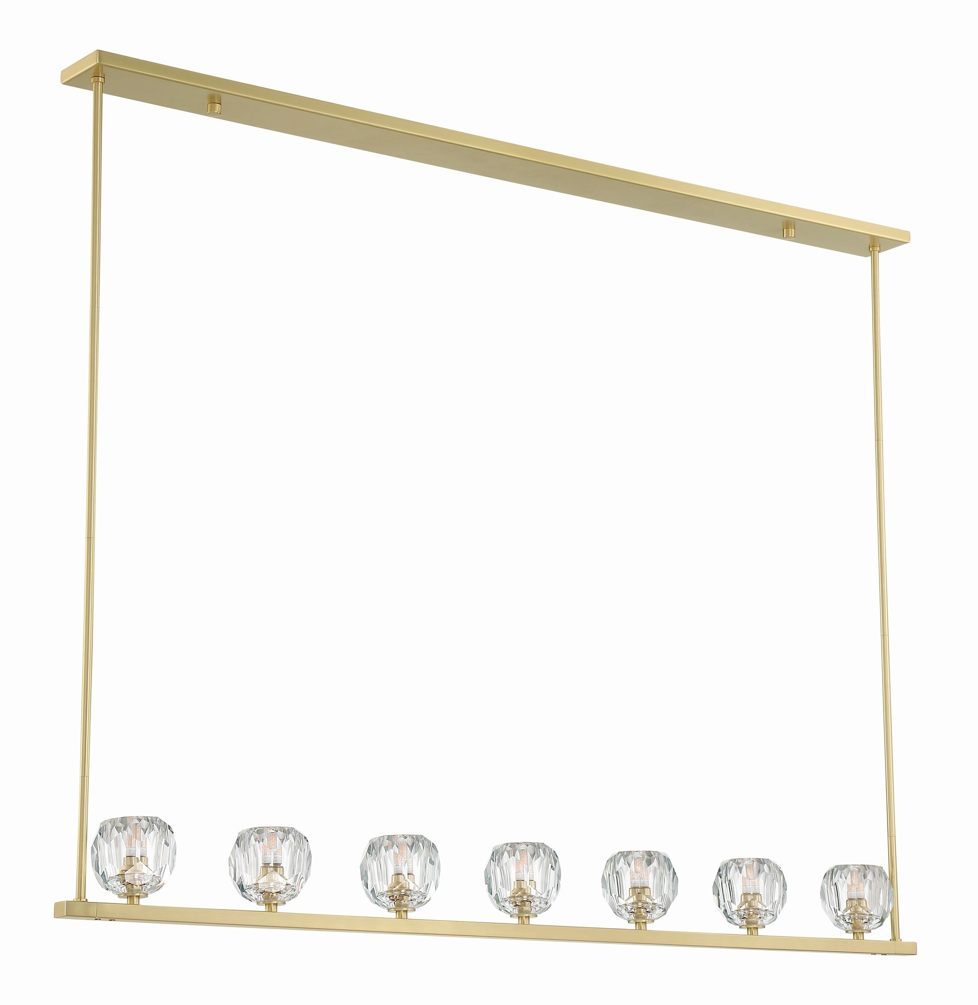 Image 3 Crystorama Aragon 56'' LED Soft Brass Linear Chandelier more views