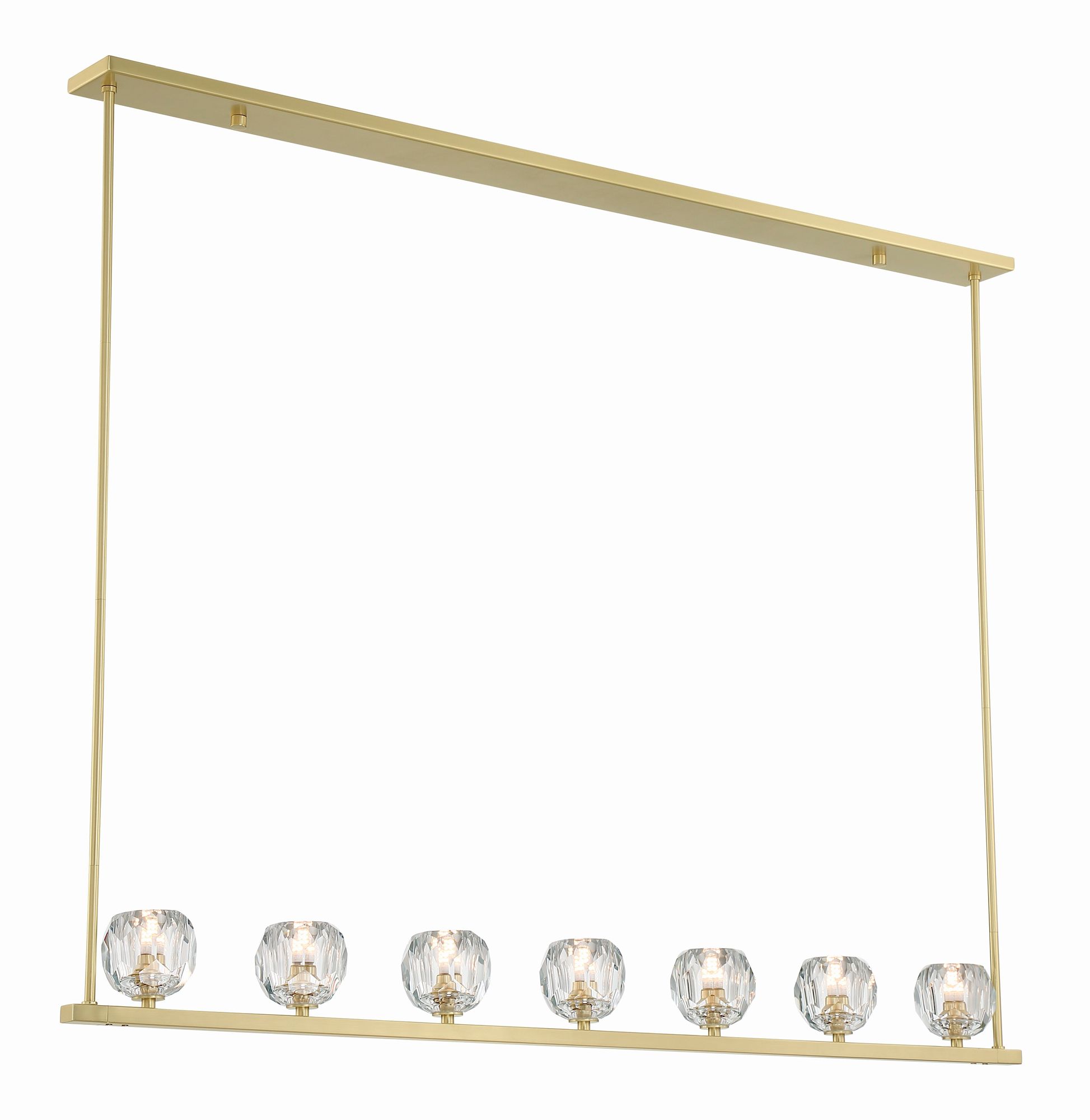 Image 4 Crystorama Aragon 56'' LED Soft Brass Linear Chandelier more views