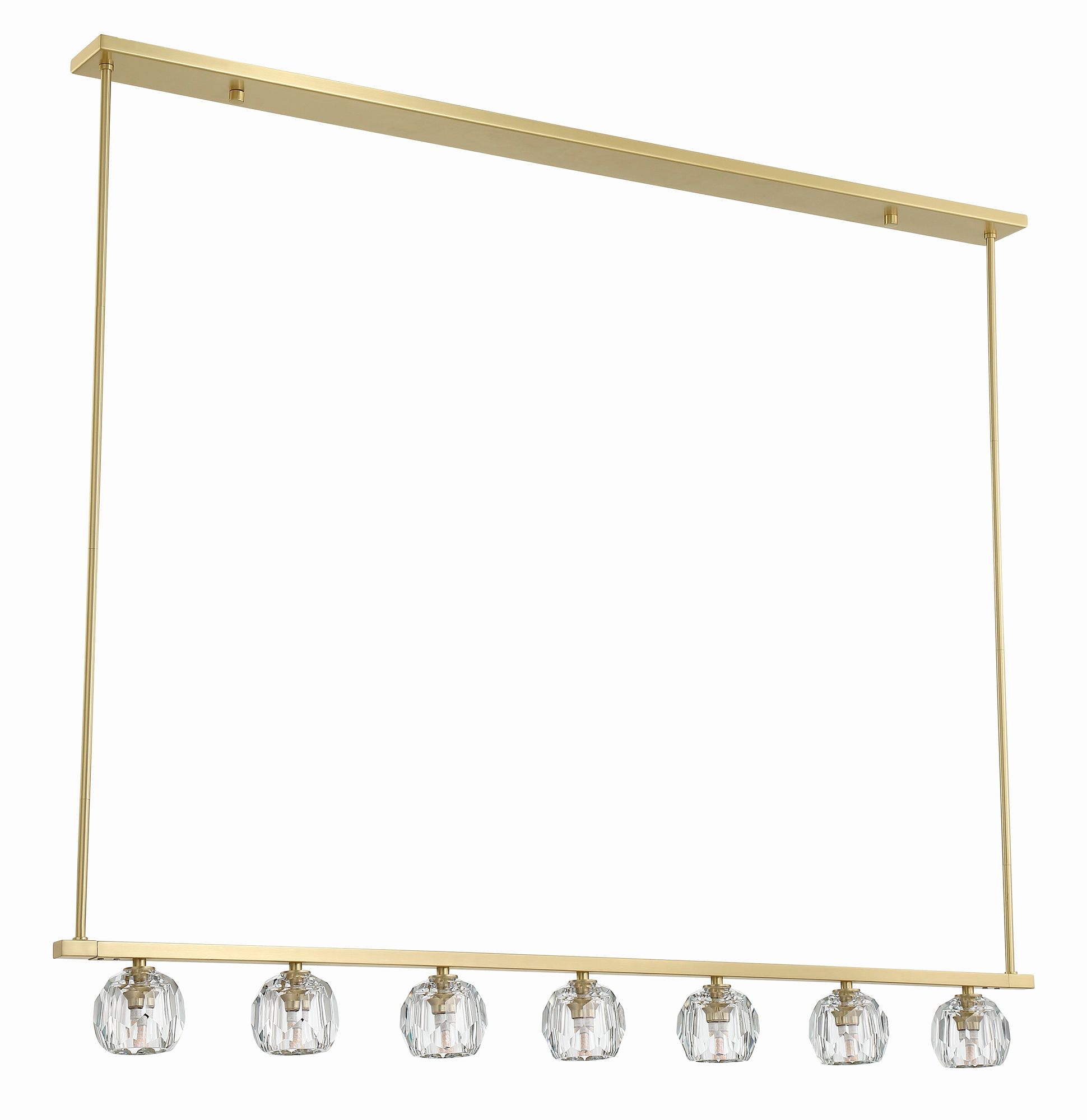 Image 5 Crystorama Aragon 56'' LED Soft Brass Linear Chandelier more views