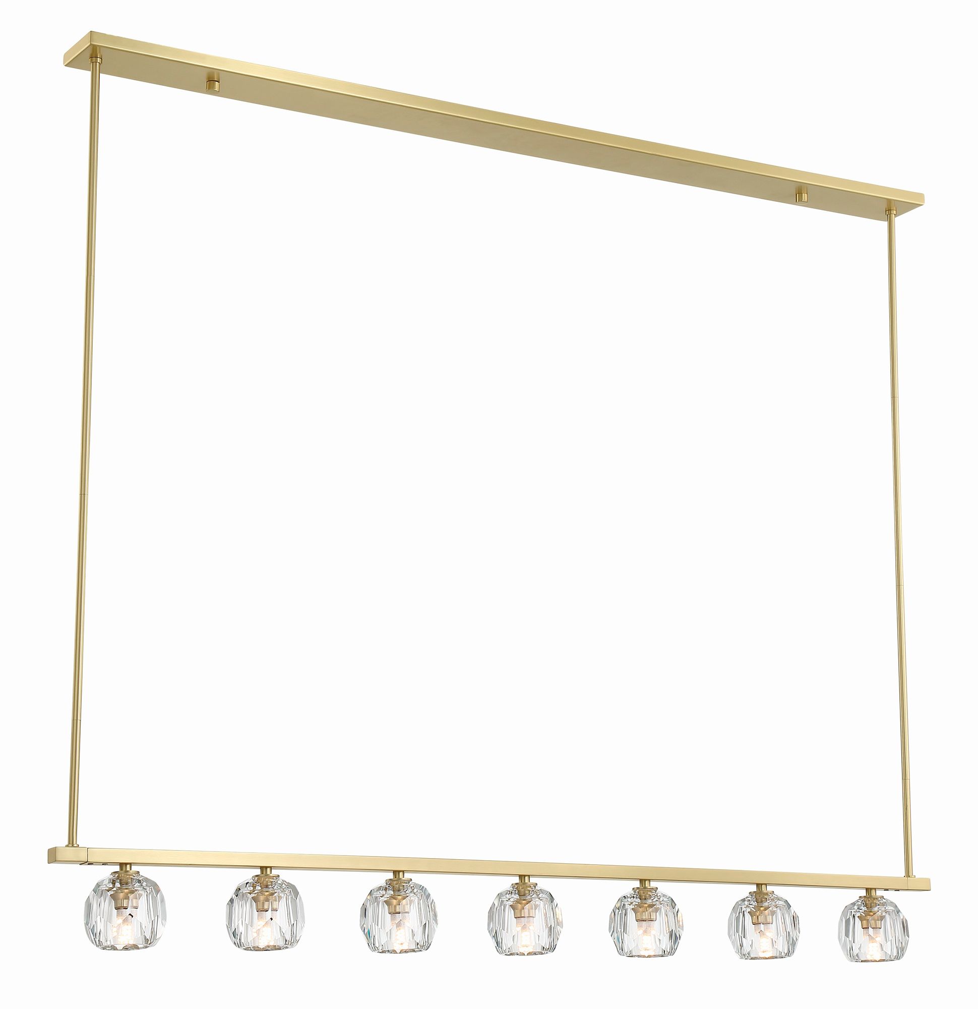 Image 6 Crystorama Aragon 56'' LED Soft Brass Linear Chandelier more views