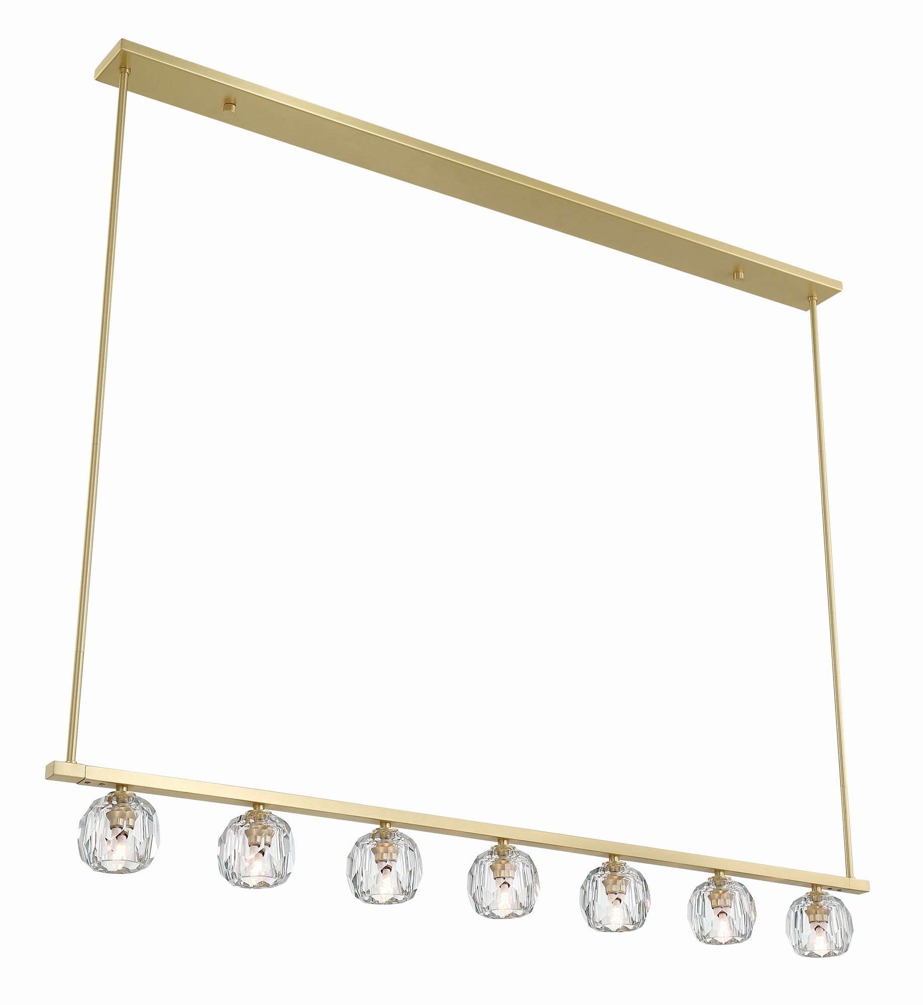 Image 7 Crystorama Aragon 56'' LED Soft Brass Linear Chandelier more views