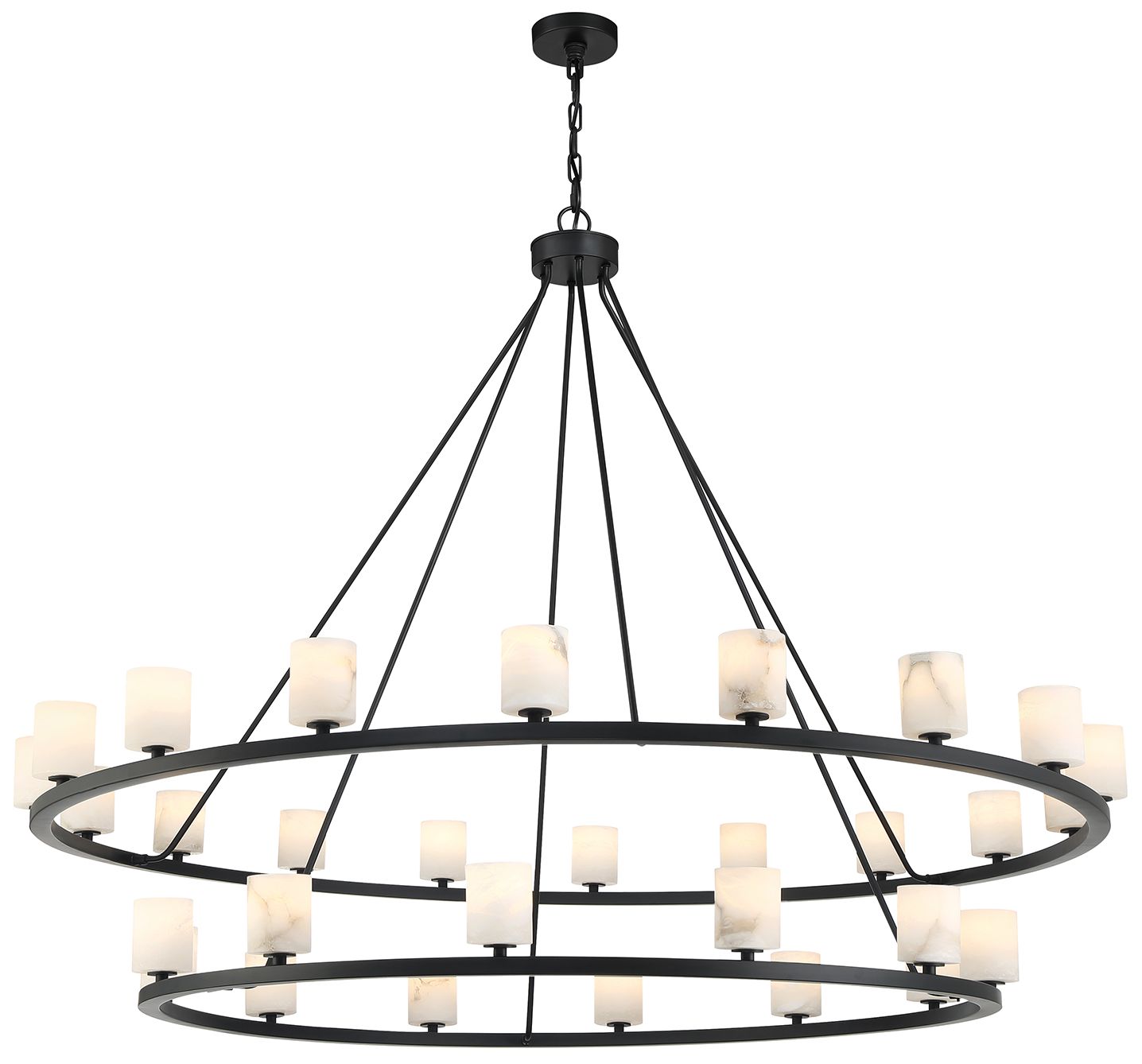 Crystorama Aragon 58.75'' LED Matte Black Chandelier