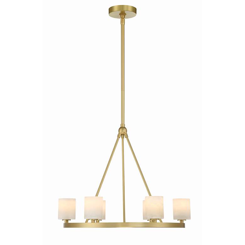 Image 3 Crystorama Aragon 6 Light Soft Brass Chandelier more views