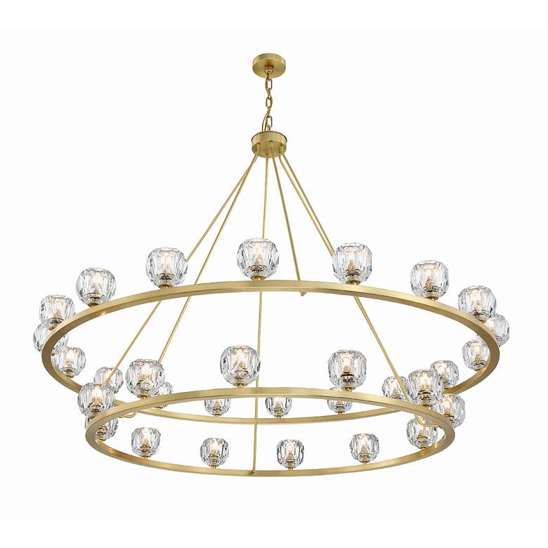 Image 4 Crystorama Aragon 60"W Soft Brass 30-Light LED Chandelier more views