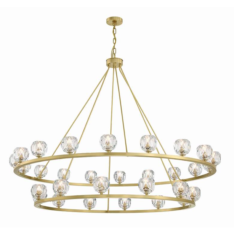 Image 6 Crystorama Aragon 60"W Soft Brass 30-Light LED Chandelier more views