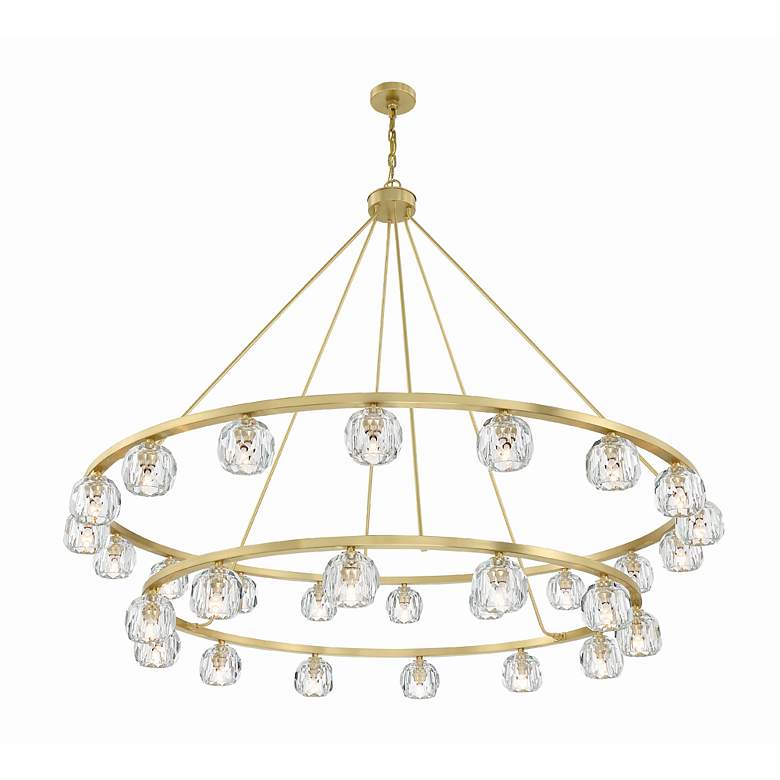 Image 7 Crystorama Aragon 60"W Soft Brass 30-Light LED Chandelier more views