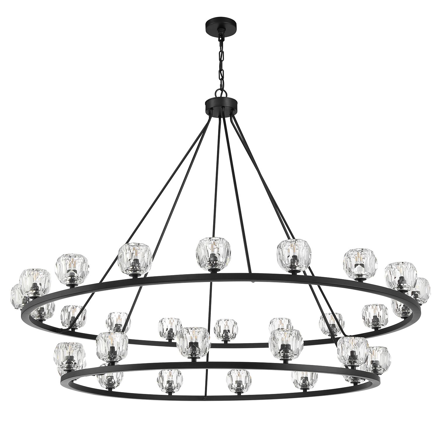 Image 3 Crystorama Aragon 60'' LED Matte Black Chandelier more views
