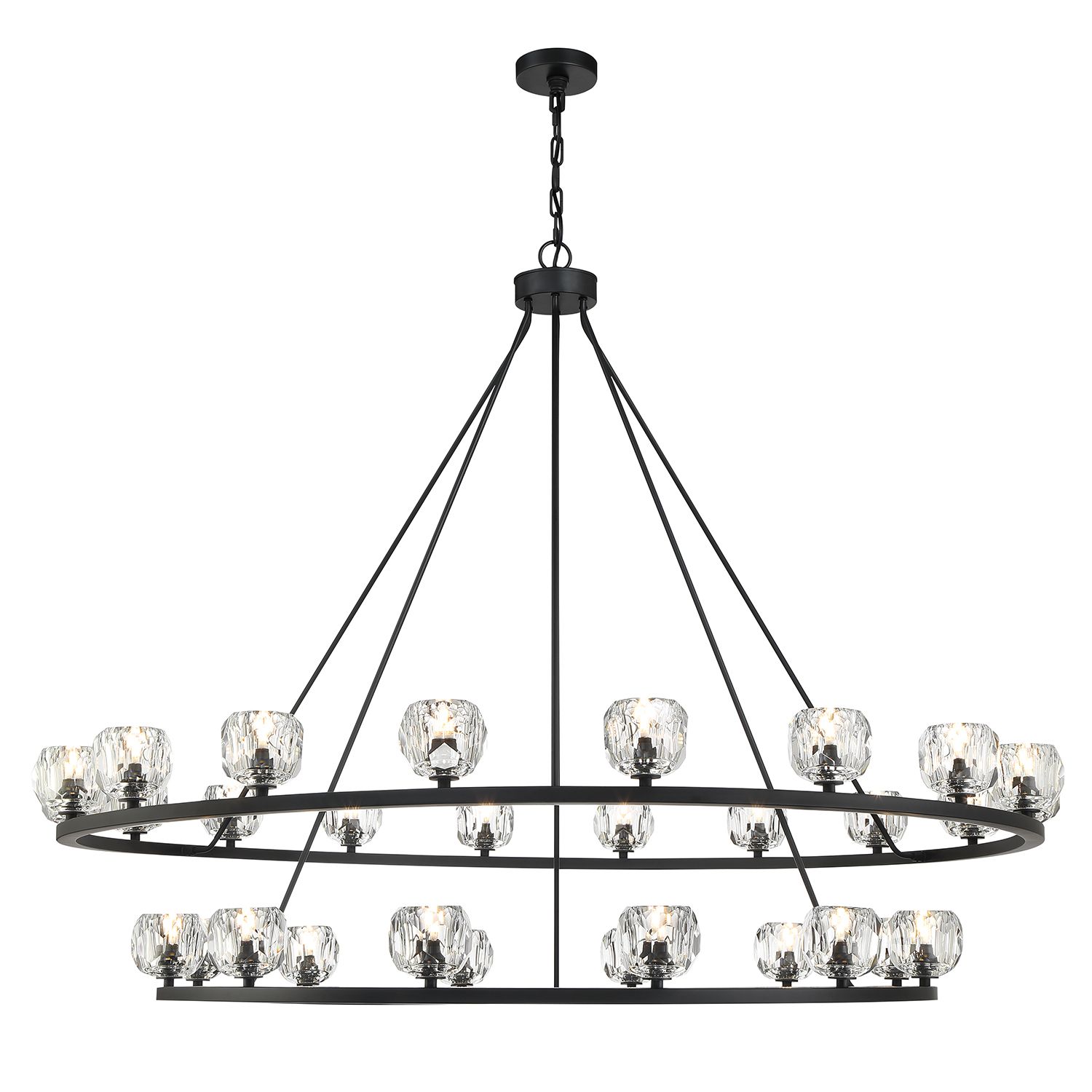 Image 4 Crystorama Aragon 60'' LED Matte Black Chandelier more views
