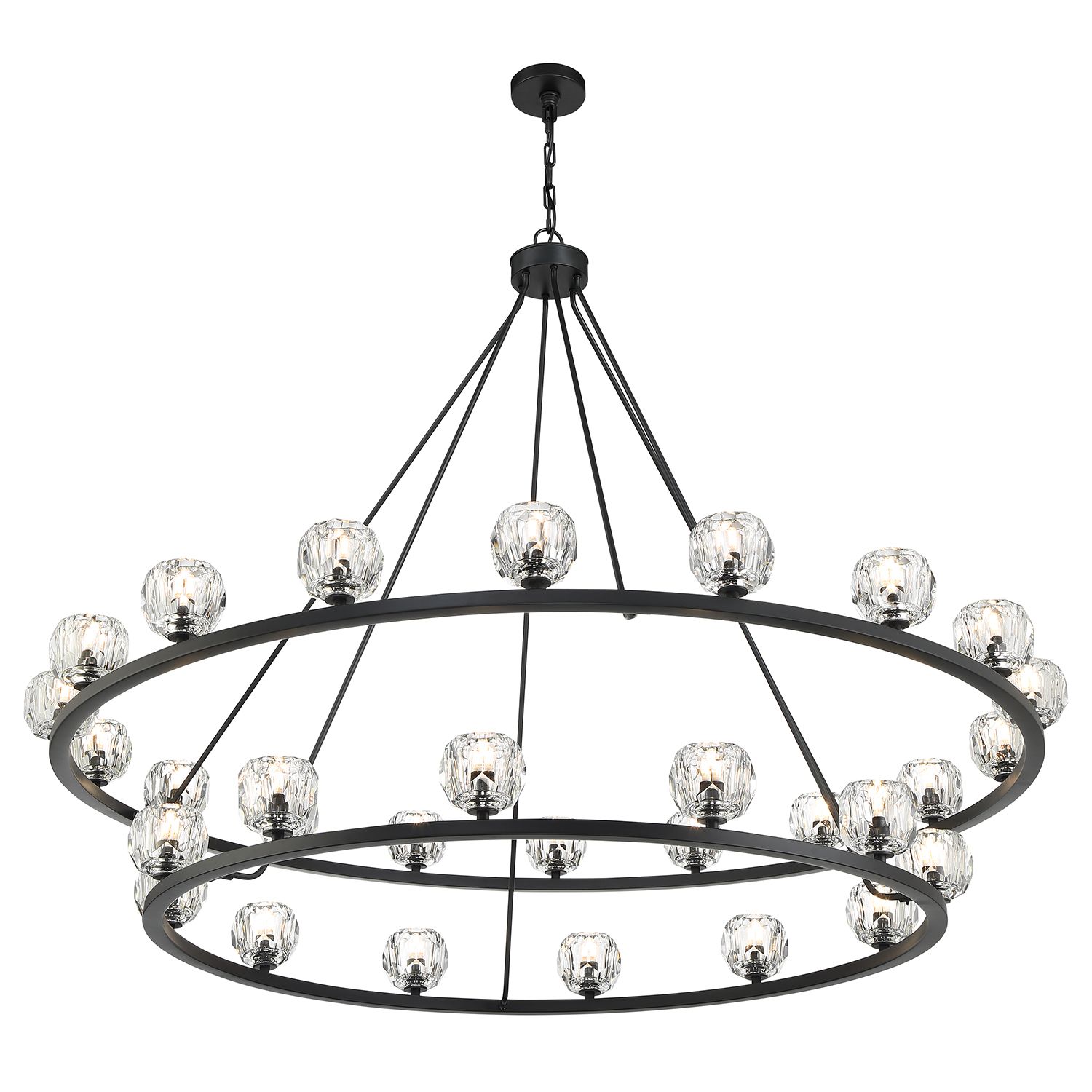 Image 5 Crystorama Aragon 60'' LED Matte Black Chandelier more views