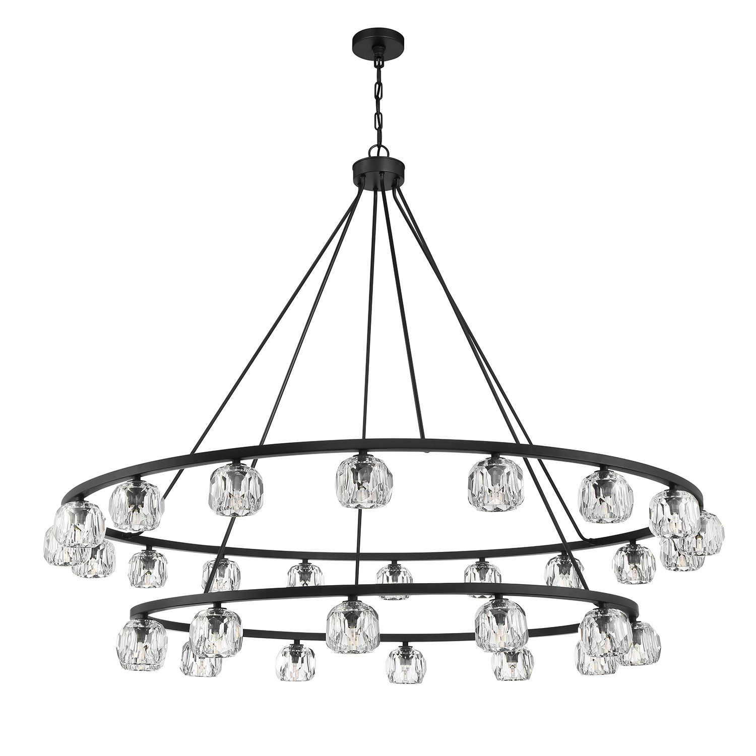 Image 7 Crystorama Aragon 60'' LED Matte Black Chandelier more views