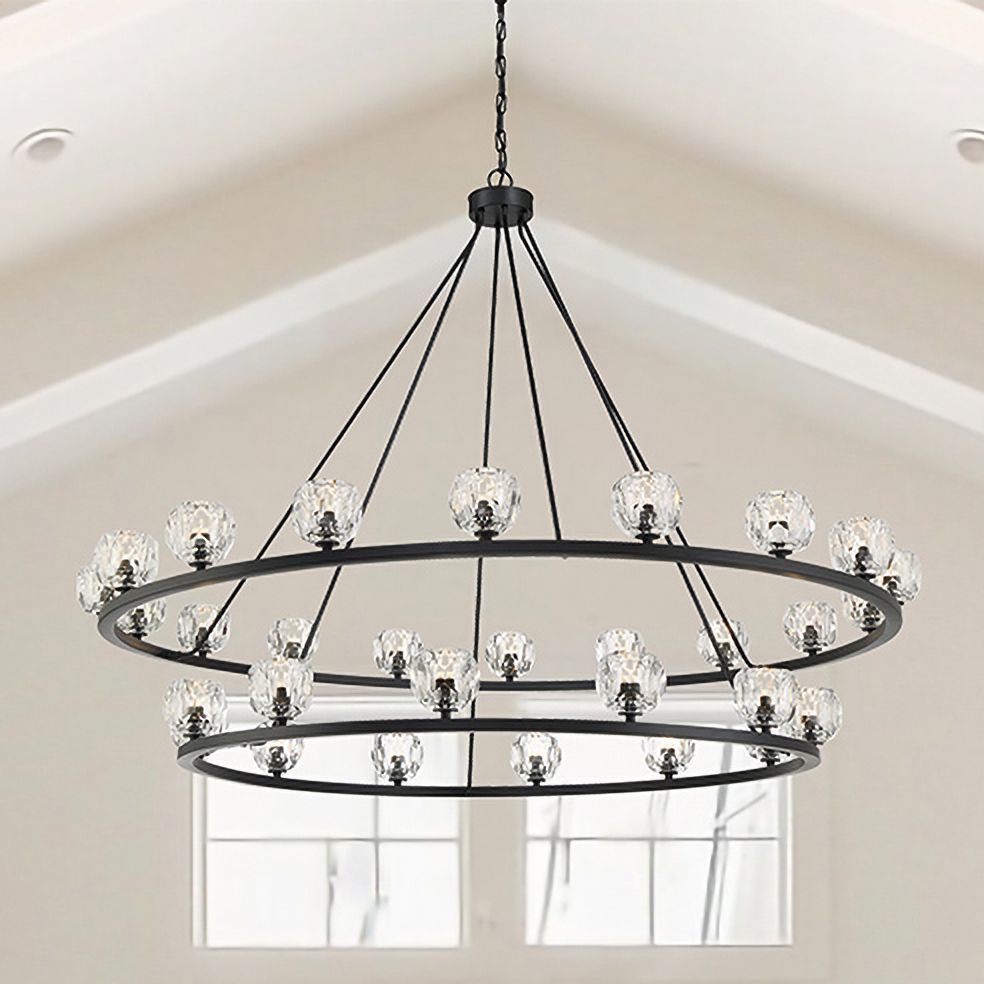 Crystorama Aragon 60'' LED Matte Black Chandelier