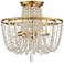 Crystorama Arcadia 15" Wide Antique Gold Ceiling Light