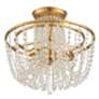 Crystorama Arcadia 15" Wide Antique Gold Ceiling Light