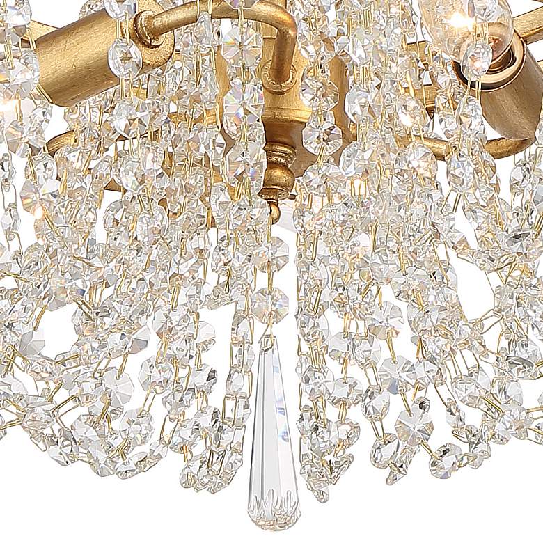Image 5 Crystorama Arcadia 15" Wide Antique Gold Ceiling Light more views