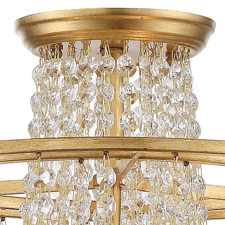 Image 6 Crystorama Arcadia 15" Wide Antique Gold Ceiling Light more views