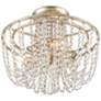 Crystorama Arcadia 15" Wide Antique Silver Ceiling Light