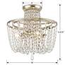 5_Crystorama Arcadia 15" Wide Antique Silver Ceiling Light more views