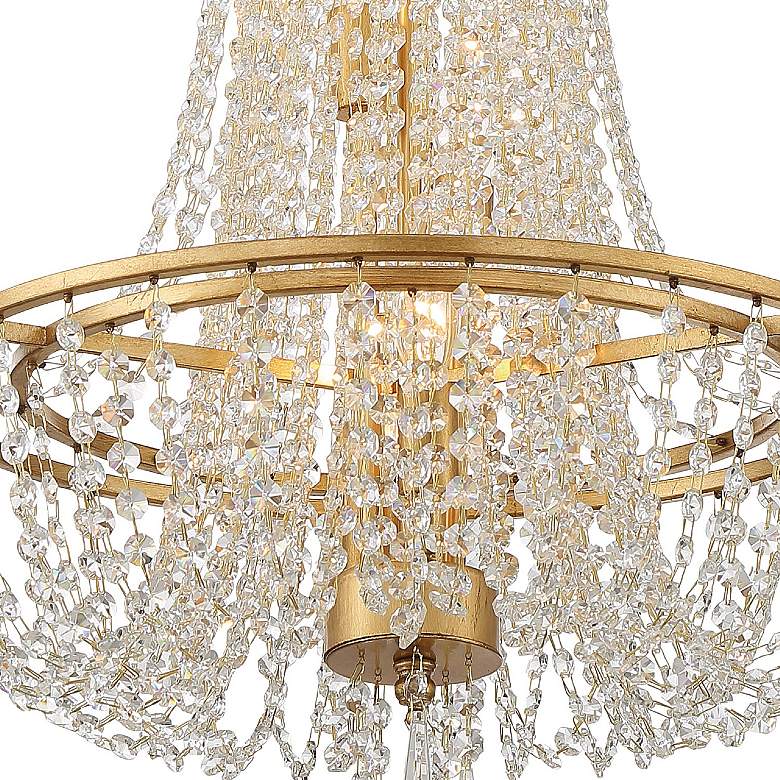 Image 2 Crystorama Arcadia 18 inch Wide Antique Gold Crystal Chandelier more views