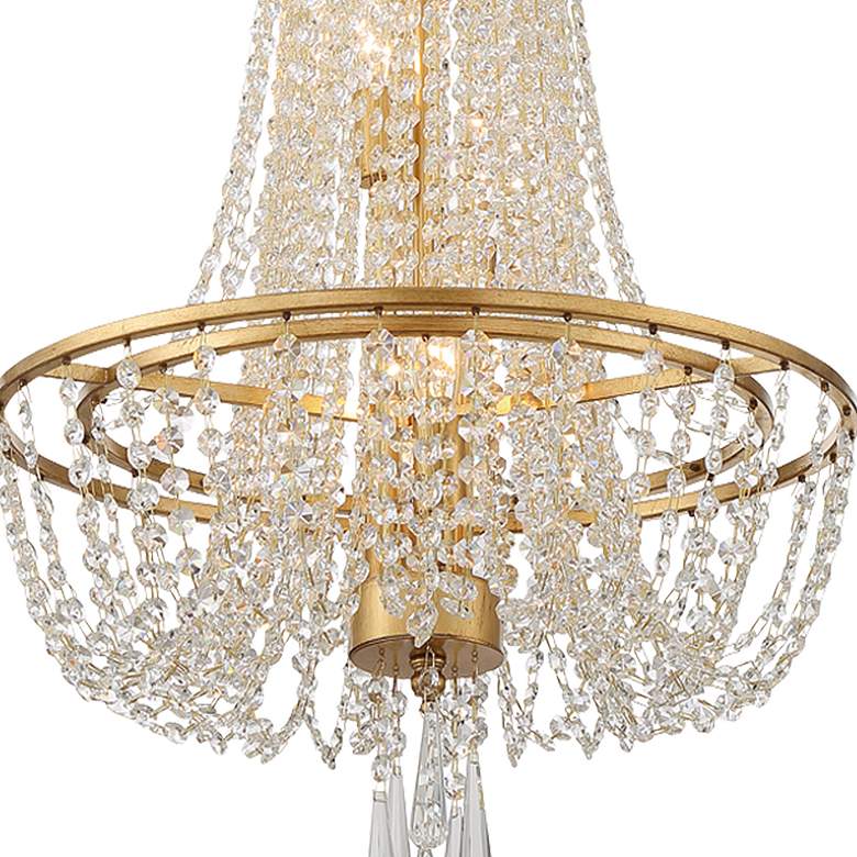 Image 4 Crystorama Arcadia 18 inch Wide Antique Gold Crystal Chandelier more views