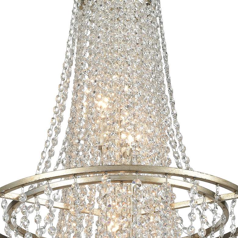 Image 5 Crystorama Arcadia 18"W Antique Silver Crystal Chandelier more views