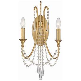 Image1 of Crystorama Arcadia 21 1/4" High Antique Gold Wall Sconce