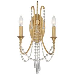 Crystorama Arcadia 21 1/4&quot; High Antique Gold Wall Sconce