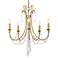 Crystorama Arcadia 23 1/2" 5-Light Antique Gold and Crystal Chandelier