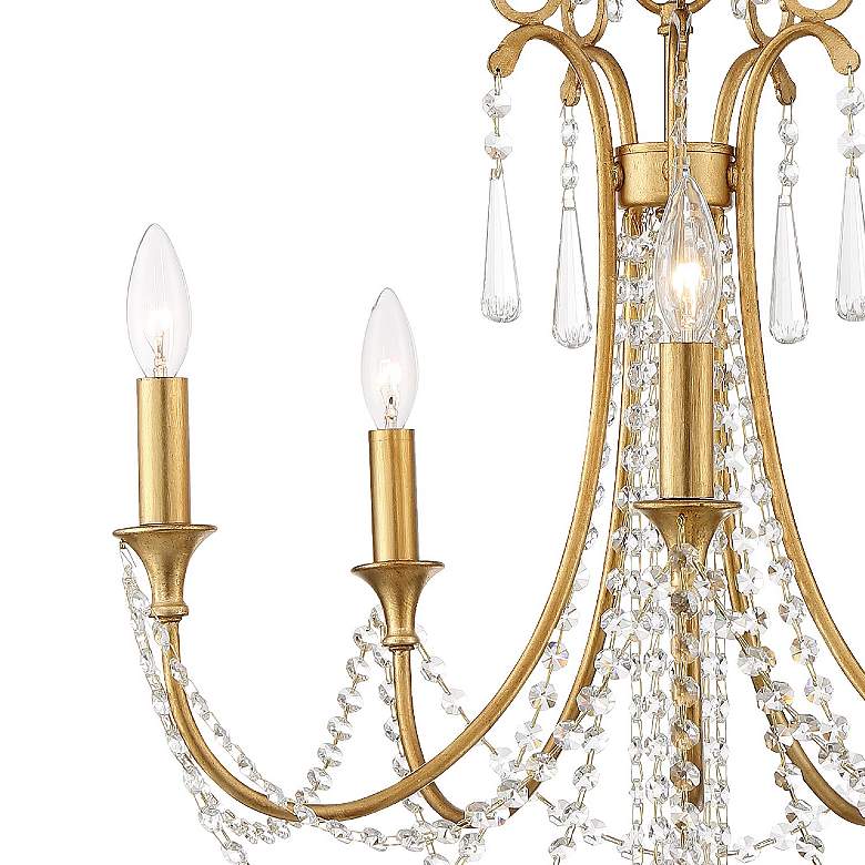 Image 2 Crystorama Arcadia 23 1/2" 5-Light Antique Gold and Crystal Chandelier more views