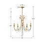 6_Crystorama Arcadia 23 1/2" 5-Light Antique Gold and Crystal Chandelier more views