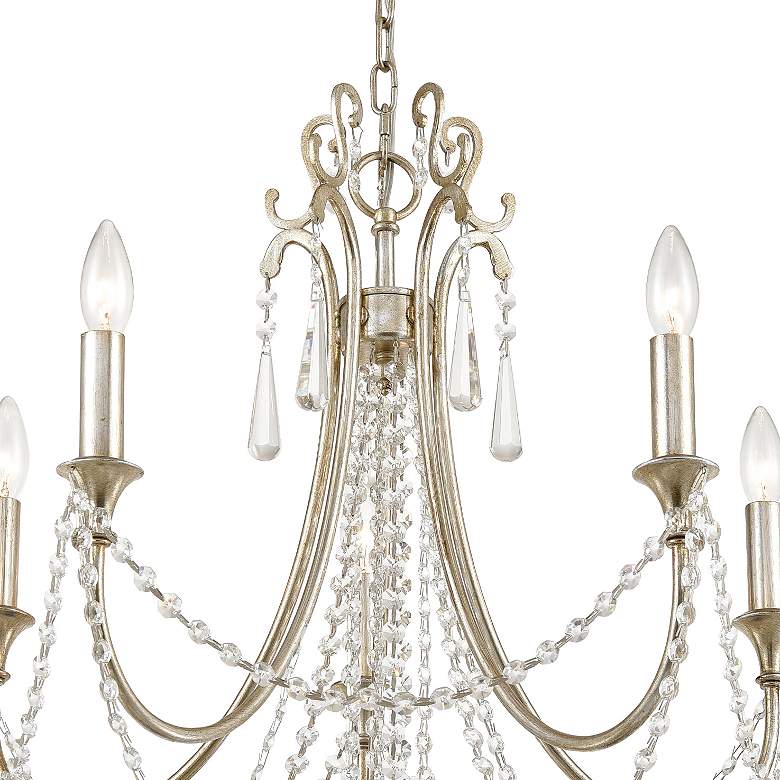 Image 5 Crystorama Arcadia 23 1/2" Antique Silver 5-Light Crystal Chandelier more views