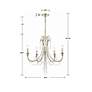 6_Crystorama Arcadia 23 1/2" Antique Silver 5-Light Crystal Chandelier more views