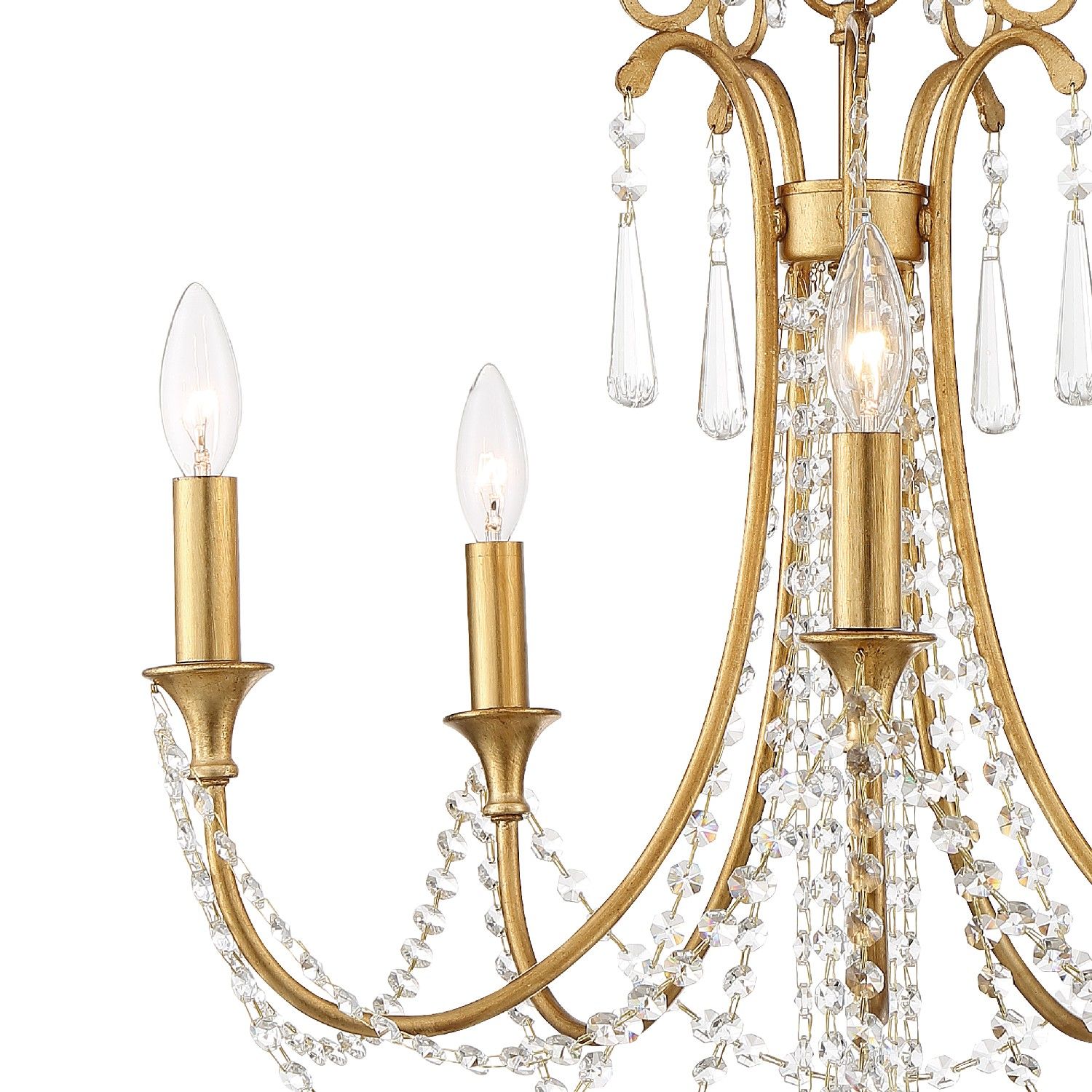 gold 5 light chandelier