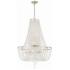 Crystorama Arcadia 24"W Antique Silver 9-Light Chandelier
