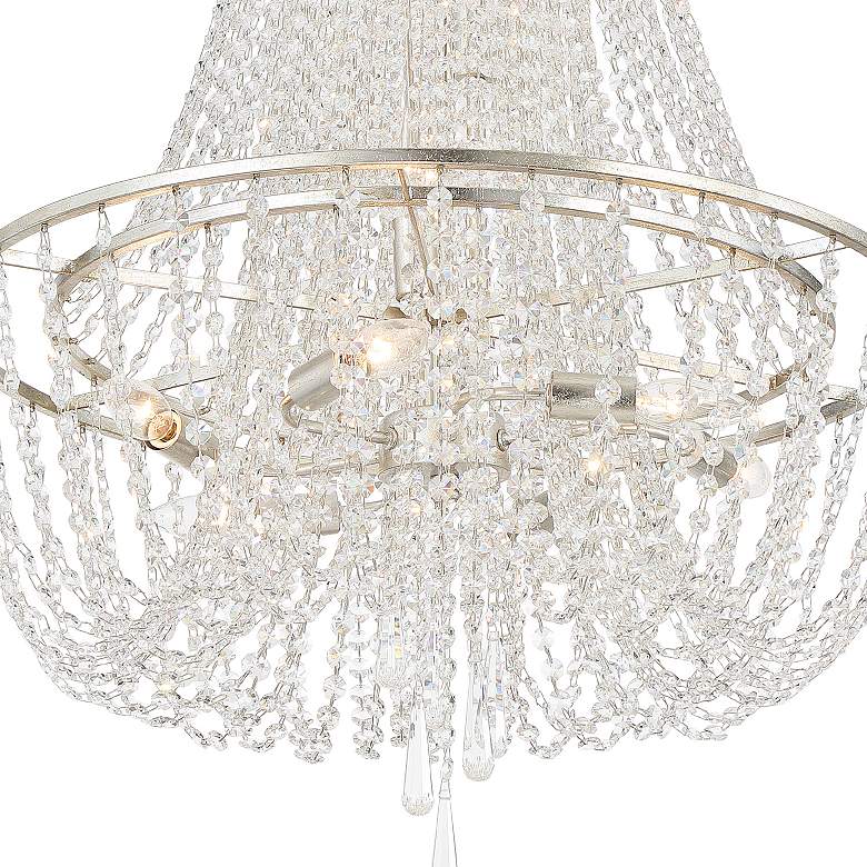 Image 4 Crystorama Arcadia 24"W Antique Silver 9-Light Chandelier more views